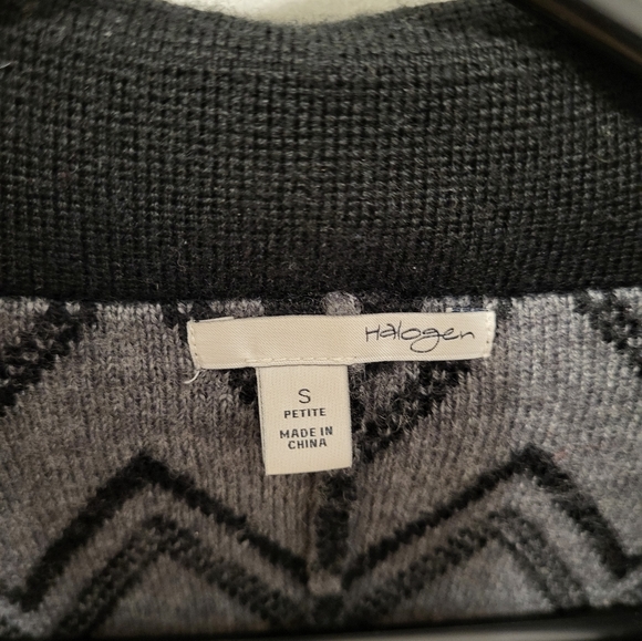 Patterned Halogen sweater blazer/cardigan, size small - Picture 3 of 4